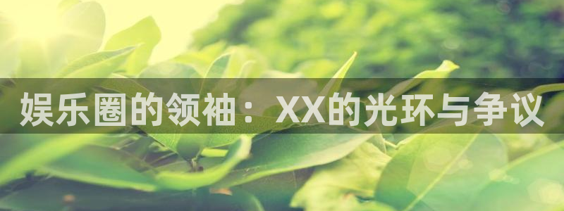 尊龙凯时app官网：娱乐圈的领袖：XX的光环与争议